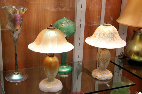 Table lamp (early 20thC) by Steuben Glass at Corning Museum of Glass. Corning, NY.