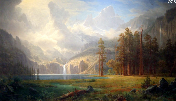 Mt. Whitney painting (c1877) by Albert Bierstadt at Rockwell Museum of Art. Corning, NY.