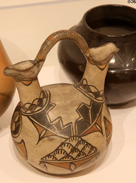 Zuni ceramic wedding vessel (c1900) from San Ildefonso Pueblo at Rockwell Museum of Art. Corning, NY.