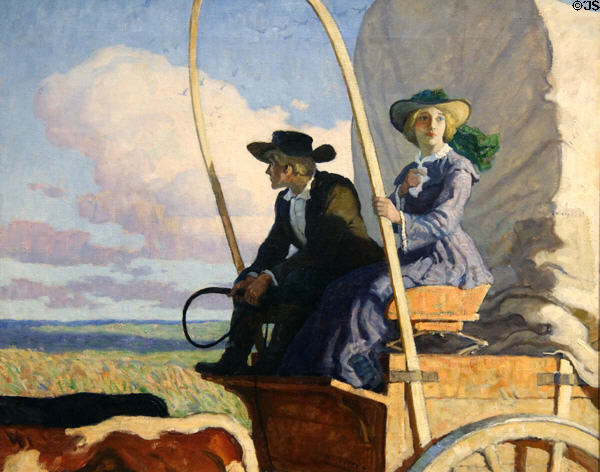 I shall never forget the sight painting (1918) by Newell Convers Wyeth at Rockwell Museum of Art. Corning, NY.