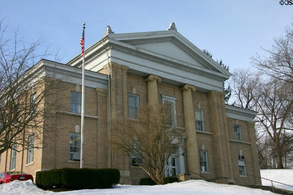 Steuben County Courthouse (c1903) (West 1st St. at Pine). Corning, NY. Style: Greek Revival.