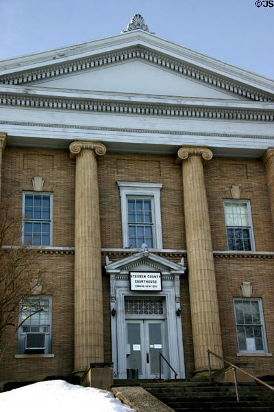 Facade of Steuben County Courthouse. Corning, NY.