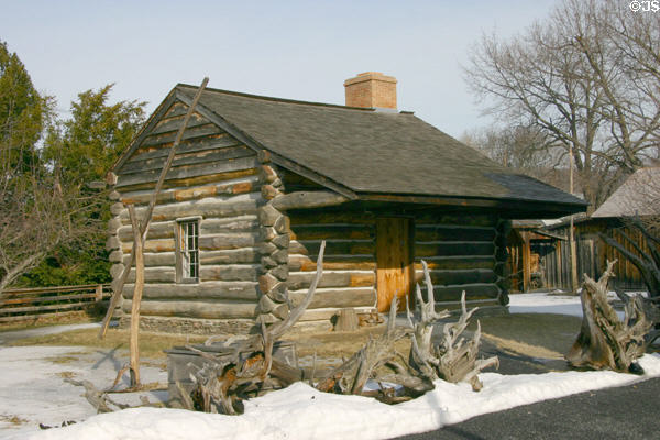 Wixson Road Log House (c1855) at Benjamin Patterson Inn Museum. Corning, NY.