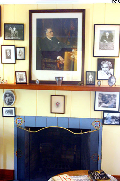 Portraits in the bedroom of Eleanor Roosevelt at Val-Kill. Hyde Park, NY.