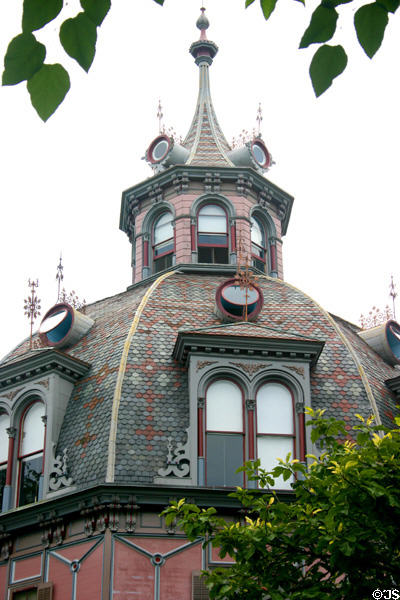 Cupola detail of Octagon House. Irvington, NY.