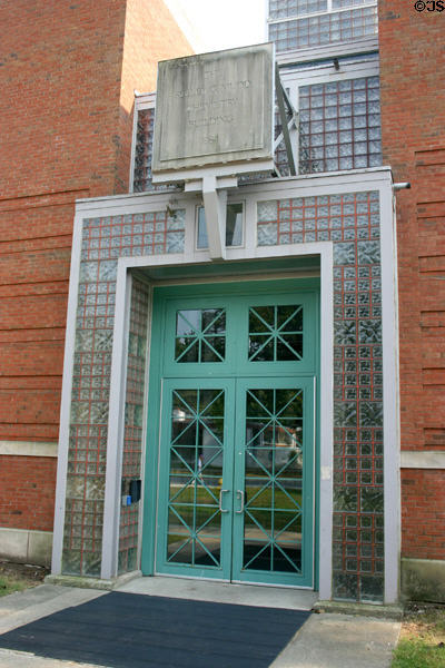 Mudd Chemistry Building entrance. Poughkeepsie, NY.