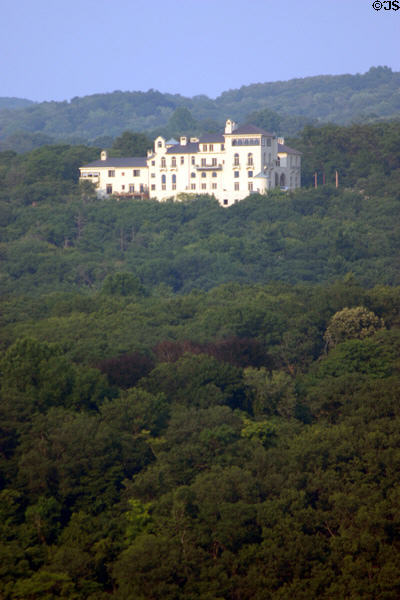Italianate villa overlooking the Hudson River opposite West Point. NY.