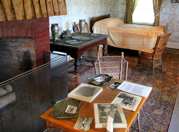 Reception room looking toward bed where President Grant died at Grant Cottage SHS. Wilton, NY.