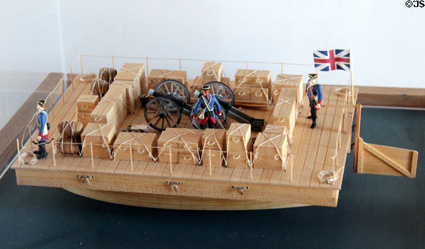 Model of barge used by British to transport of canon & ammunition at Fort Ticonderoga. Ticonderoga, NY.