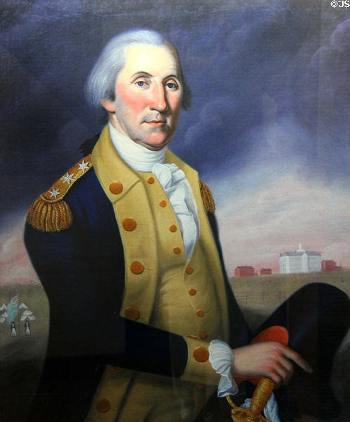 General George Washington portrait (c1790) by Charles Peale Polk at Fort Ticonderoga. Ticonderoga, NY.