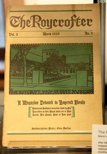 Roycrofter magazine (1929) at Roycroft Campus Powerhouse. East Aurora, NY.