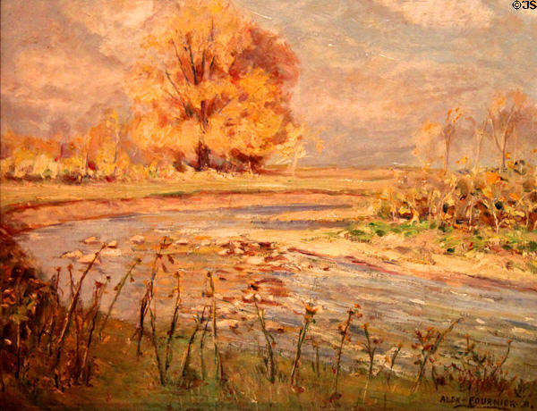 Creek Scene painting by Alexis Fournier of Roycroft at Elbert Hubbard Roycroft Museum. East Aurora, NY.