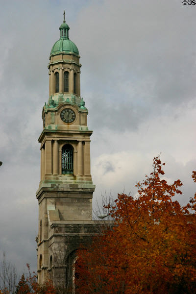 Clock tower (1909) of St. Joseph's Church (108 Franklin St.). Rochester, NY.