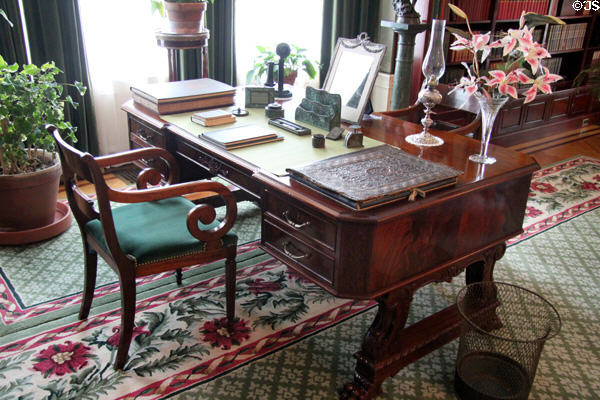 Mr. Eastman's writing desk & chair in East Room at Eastman House. Rochester, NY.