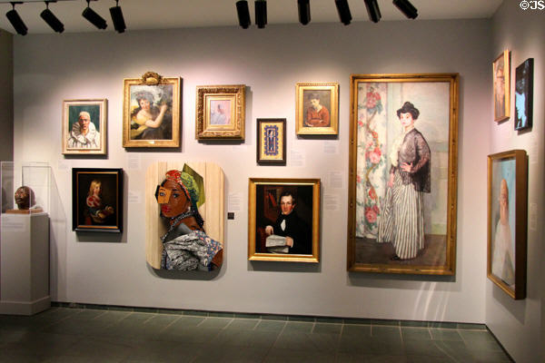 Gallery of portraits at Memorial Art Gallery. Rochester, NY.