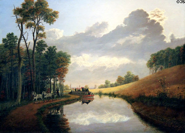 Pittsford on Erie Canal painting (1837) by George Harvey at Memorial Art Gallery. Rochester, NY.