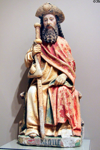 French stone carving (late 1400s) of St James the Greater at Memorial Art Gallery. Rochester, NY.