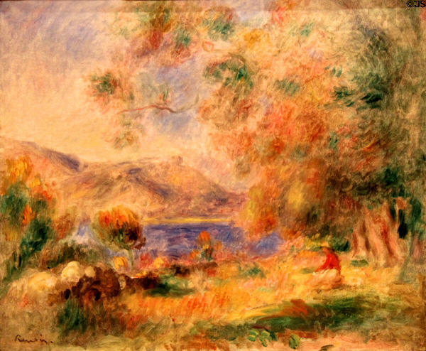 Near Cagnes painting (c1907-19) by Pierre-Auguste Renoir at Memorial Art Gallery. Rochester, NY.