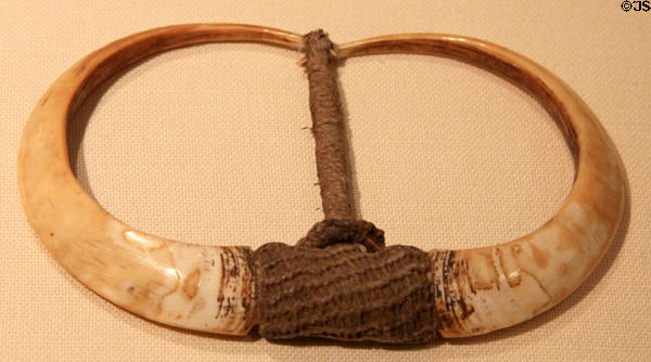 Boar tusk charm (early 20thC) from Tufi district of Papua New Guinea at Memorial Art Gallery. Rochester, NY.