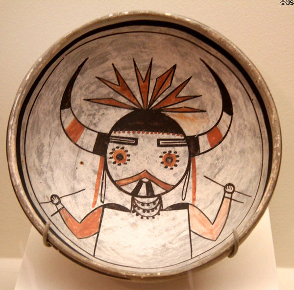 Hopi Pueblo Sikyatki Revival Bowl (c1900) attrib. Nampeyo family at Memorial Art Gallery. Rochester, NY.