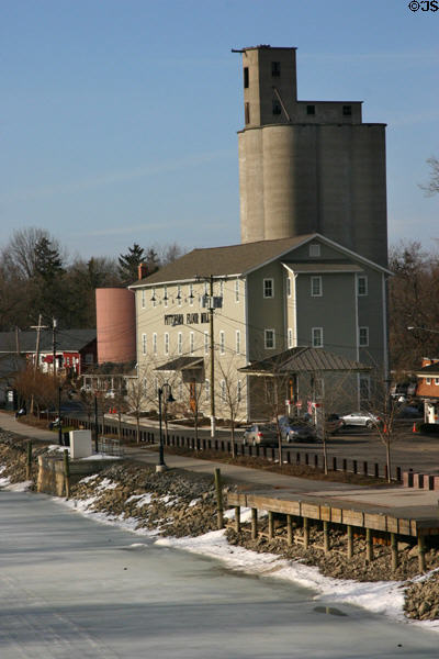 Pittsford Flour Mill (1882) on Erie Canal at Schoen Place, Pittsford. Rochester, NY.