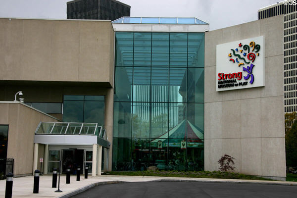Main entrance & atrium at The Strong National Museum of Play. Rochester, NY.
