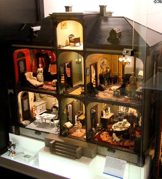 Doll house (19thC) depicting wealthy home at The Strong National Museum of Play. Rochester, NY.