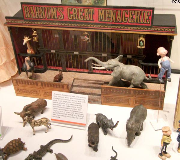 Barnum's Great Menagerie play set (manufacturer Elastolin) at The Strong National Museum of Play. Rochester, NY.