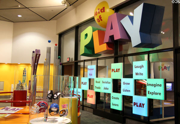 Field of Play sports exhibit at The Strong National Museum of Play. Rochester, NY.