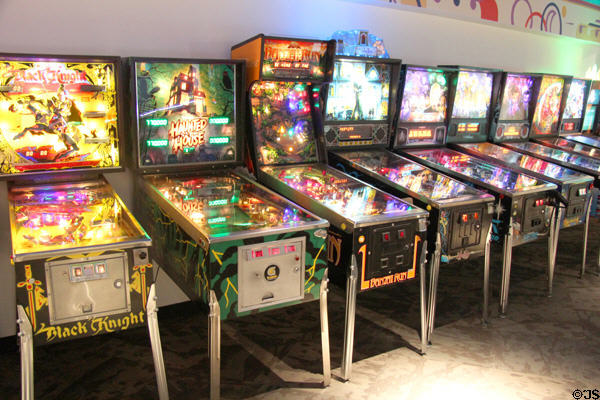 Pinball Playfields exhibit at The Strong National Museum of Play. Rochester, NY.