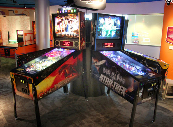 Star-Trek & Game of Thrones pinball machines at The Strong National Museum of Play. Rochester, NY.
