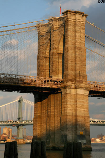 Cables of Brooklyn Bridge. New York, NY.