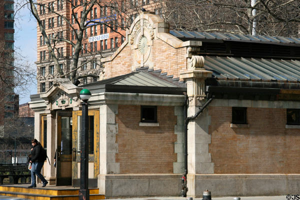 IRT Subway Line Battery Park Control House (1904-5) entrance building. New York, NY. Architect: Heins & La Farge.