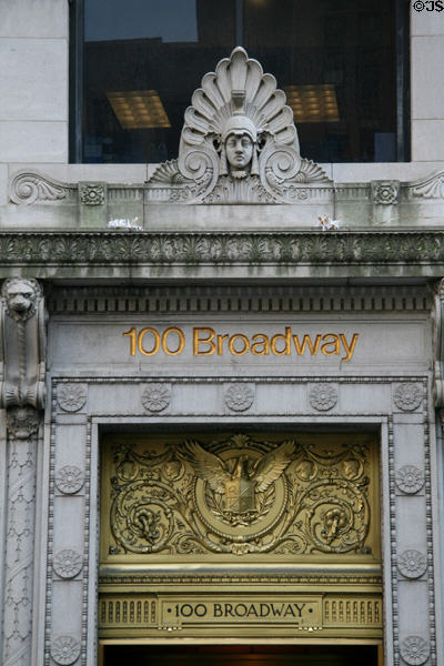 Portal of Bank of Tokyo (former American Surety Co.) at 100 Broadway. New York, NY.