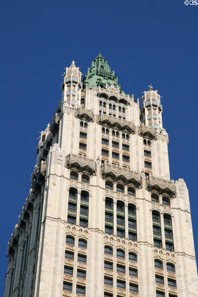 Crown of Woolworth Building. New York, NY.