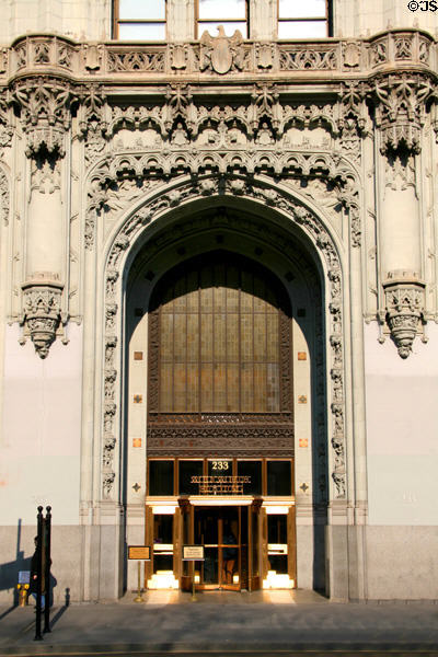 Entrance portal of Woolworth Building. New York, NY.
