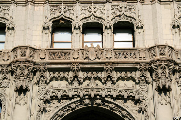 Decoration over door of Woolworth Building. New York, NY.