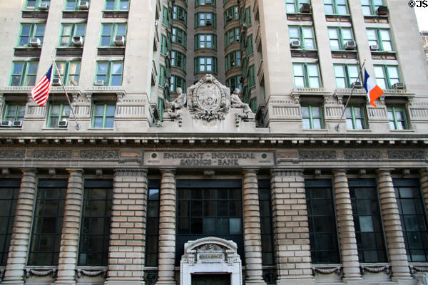 Ground floor facade of former Emigrant Industrial Savings Bank. New York, NY.