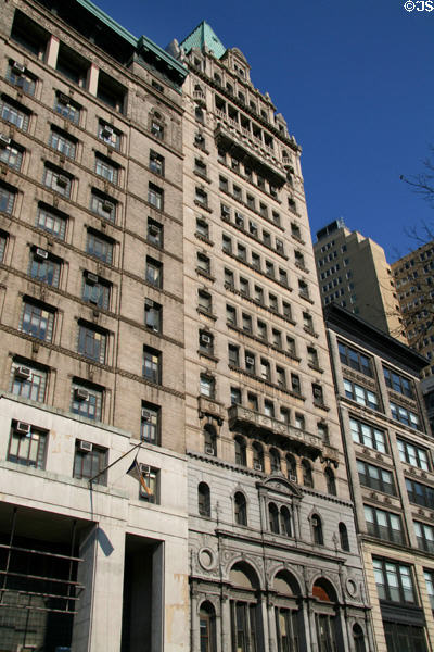 Home Life Insurance Company & Postal Telegraph buildings (1894) (253 Broadway). New York, NY. Style: Renaissance. Architect: Napoleon LeBrun & Sons + Harding & Gooch.
