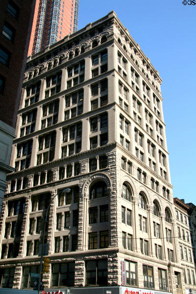 Langdon Building (1894) (305 Broadway at Duane St.). New York, NY. Style: Romanesque Revival. Architect: William H. Hume.