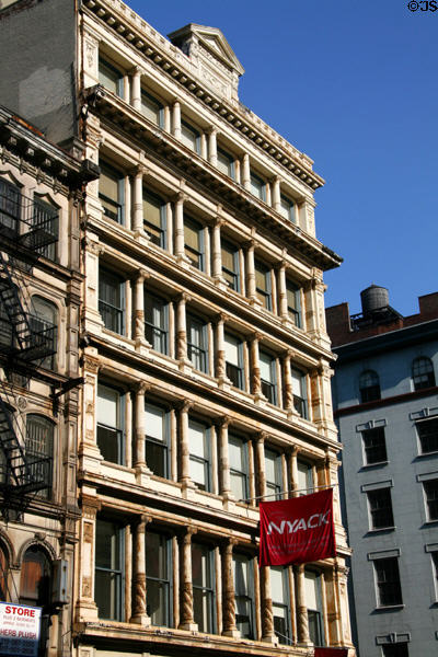 Cast-iron facade of James S. White Building (now Nyack College) (1882) (361 Broadway at Franklin St.). New York, NY. Architect: W. Wheeler Smith. On National Register.