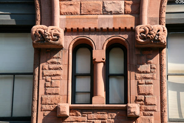 Stone & terra cotta details on 484 Broome St. New York, NY.
