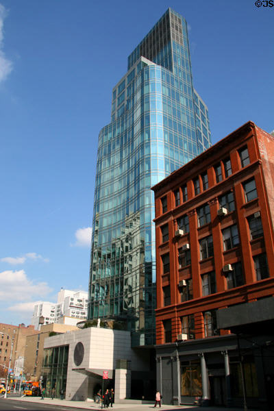 Astor Place (2005) (445 Lafayette St.) (21 floors) over 435 Lafayette. New York, NY. Architect: Ismael Leyva Architects + Gwathmey, Siegel & Assoc..