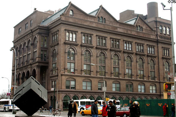 Cooper Union Building (1859) on Astor Place is oldest iron frame building in USA. New York, NY.