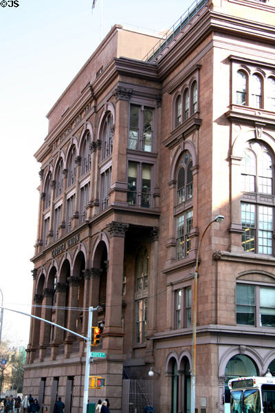 Northern facade of Cooper Union. New York, NY.