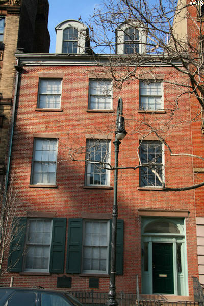 Nicholas & Elizabeth Stuyvesant-Fish House (built by grandson of last Dutch governor) (1804) (21 Stuyvesant St.). New York, NY. Style: Federal. On National Register.