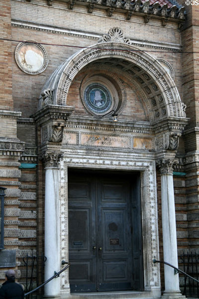 Entrance of Judson Church. New York, NY.