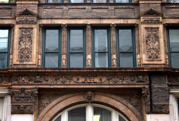Cornelius Roosevelt Building terra cotta entrance frieze details. New York, NY.
