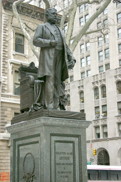 Chester A. Arthur monument (1898) by George Edwin Bissell in Madison Square Park. New York, NY.