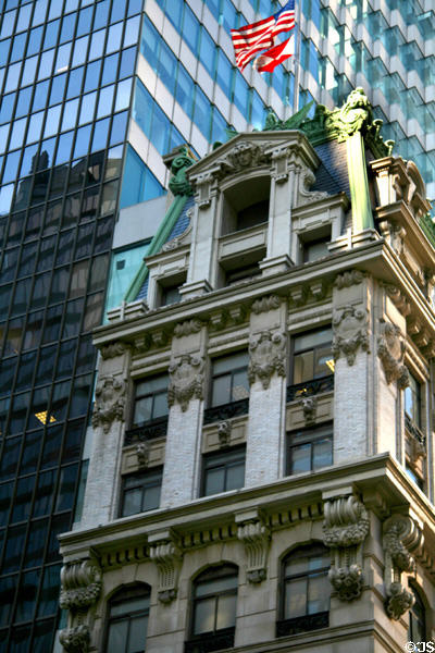 Mansard roofline of Knox Hat Building (1902) now part of HSBC Tower. New York, NY.